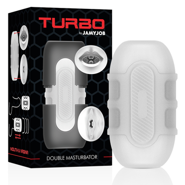 Masturbatore Maschile Turbo Jamyjob con Doppio Ingresso Vagina e Bocca